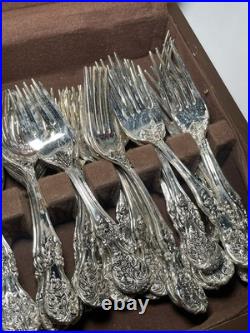 63 Pieces F. B. Rogers French Rose Silver-plated Flatware Set Service 12