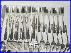64 pc Vintage 1937 Rogers Silverplate Flatware ROYAL PAGEANT Setting for 12