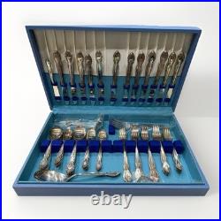 65 PC Wm Rogers MFG Co Reinforce Silver Plate AA Vintage Set with Case