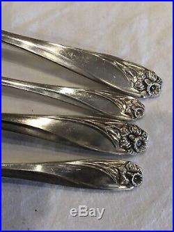 65 Pc 1847 Rogers Daffodil Silverplate Forks Knives Spoons Servers Carving Set