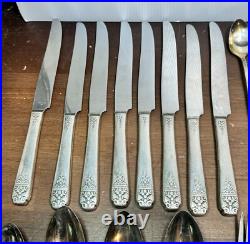 65 pcs vintage Oneida Ltd MARGATE Silverplate Rogers Co Silverware Flatware