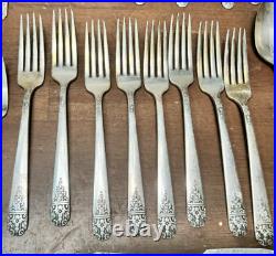 65 pcs vintage Oneida Ltd MARGATE Silverplate Rogers Co Silverware Flatware