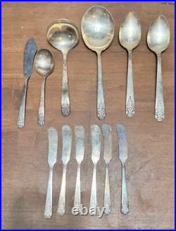 65 pcs vintage Oneida Ltd MARGATE Silverplate Rogers Co Silverware Flatware