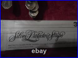 66 Pc Vintage Wm Rogers IVANHOE 1936 Silverplate Flatware Set with Oneida Chest