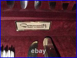 66 Pc Vintage Wm Rogers IVANHOE 1936 Silverplate Flatware Set with Oneida Chest