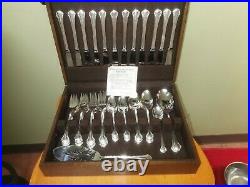 66pc Rogers Bros Silver Plate Flatware Set Service for 12 withChest