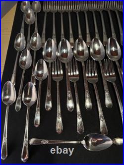 68 Pcs. Rogers Bros, Adoration Silverplate 1847 Is Flatware