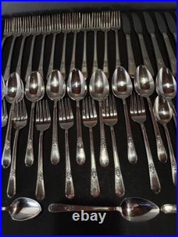 68 Pcs. Rogers Bros, Adoration Silverplate 1847 Is Flatware