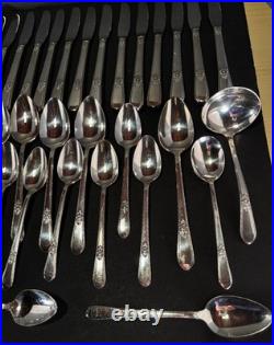 68 Pcs. Rogers Bros, Adoration Silverplate 1847 Is Flatware