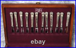 68 Piece Eternally Yours 1847 Rogers Bros Silverware Set with Wooden Chest 68 Piece Eternally Yours 1847 Rogers Bros Silverware Set with Wooden Chest