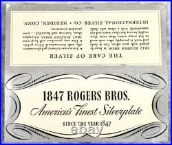 68 Piece Eternally Yours 1847 Rogers Bros Silverware Set with Wooden Chest 68 Piece Eternally Yours 1847 Rogers Bros Silverware Set with Wooden Chest