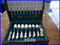 68 Piece Oneida 1881 Rogers Silverplate Silverware Baroque Rose