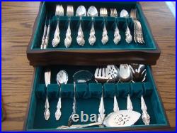 68 Piece Oneida 1881 Rogers Silverplate Silverware Baroque Rose