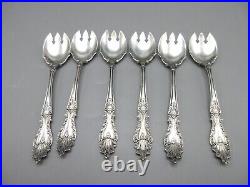 6 Antique Rogers & Hamilton Raphael Silverplate Ice Cream Forks Pat 1896