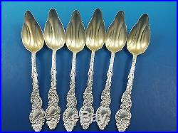 6 Beautiful Columbia by Rogers & Bros. Silverplate Grapefruit Spoons (#1575)