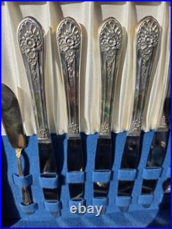 70 Pcs Set William Wm Rogers IS Silver Plated Flatware Silverware