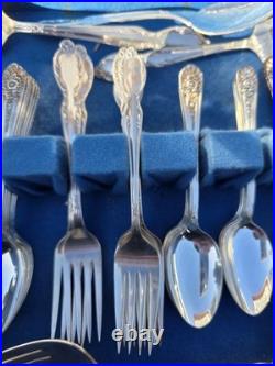 70 Pcs Set William Wm Rogers IS Silver Plated Flatware Silverware