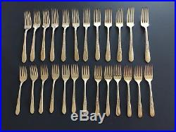 70 pc. Rogers Silverplate Flatware Set Priscilla Lady Ann Service for 12 with Case