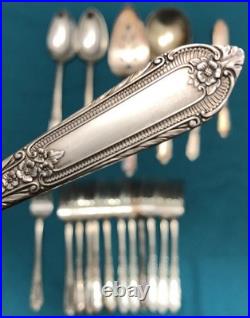 71pc 1847 Wm Rogers Cotillion silver-plated flatware set for 12 - #60