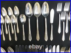 71pc 1847 Wm Rogers Cotillion silver-plated flatware set for 12 - #60