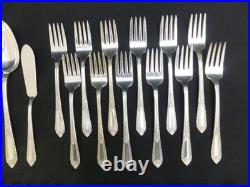 71pc 1847 Wm Rogers Cotillion silver-plated flatware set for 12 - #60
