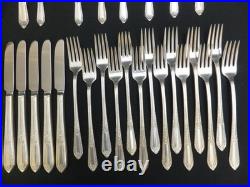 71pc 1847 Wm Rogers Cotillion silver-plated flatware set for 12 - #60