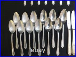 71pc 1847 Wm Rogers Cotillion silver-plated flatware set for 12 - #60