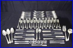 71pc Rogers Bros International Silver HER MAJESTY Silverplate Flatware for 12