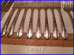 72 Pcs Set Simeon L George H Rogers Silver Plate Oneida Ltd Countess II