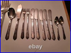 72 Pcs Set Simeon L George H Rogers Silver Plate Oneida Ltd Countess II