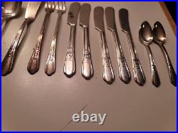 72 Pcs Set Simeon L George H Rogers Silver Plate Oneida Ltd Countess II