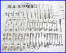 72 Pieces 1939 Wm Rogers I. S. Silver Plate Flatware Starlight Claridge Pattern