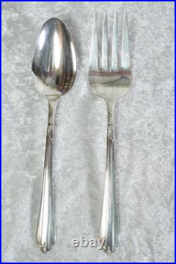 72 Pieces 1939 Wm Rogers I. S. Silver Plate Flatware Starlight Claridge Pattern