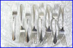 72 Pieces 1939 Wm Rogers I. S. Silver Plate Flatware Starlight Claridge Pattern