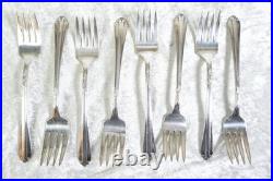 72 Pieces 1939 Wm Rogers I. S. Silver Plate Flatware Starlight Claridge Pattern
