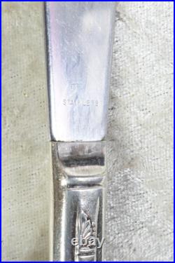 72 Pieces 1939 Wm Rogers I. S. Silver Plate Flatware Starlight Claridge Pattern
