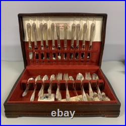 72pc 1847 Rogers Bros IS Daffodil Silverplate Service For 10 Flatware Set with Box