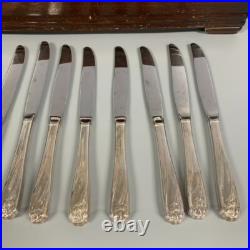 72pc 1847 Rogers Bros IS Daffodil Silverplate Service For 10 Flatware Set with Box