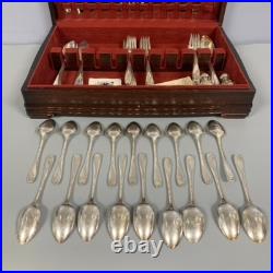 72pc 1847 Rogers Bros IS Daffodil Silverplate Service For 10 Flatware Set with Box