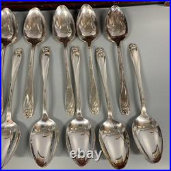 72pc 1847 Rogers Bros IS Daffodil Silverplate Service For 10 Flatware Set with Box