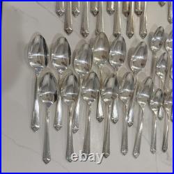 72pc International Silver Rogers Bros Silverplate 1950 Starlight Flatware Set 12