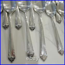 72pc International Silver Rogers Bros Silverplate 1950 Starlight Flatware Set 12