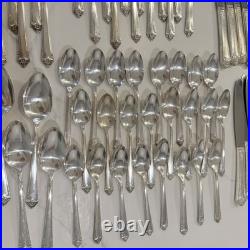 72pc International Silver Rogers Bros Silverplate 1950 Starlight Flatware Set 12