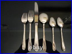 72pc Vintage Daffodil 1847 Rogers Bros IS Silver Plate Flatware 12 Place Setting