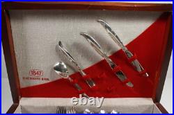 (74) International Silver Rogers 1847 Flair Flatware Set Silver Plate with Chest (74) International Silver Rogers 1847 Flair Flatware Set Silver Plate with Chest