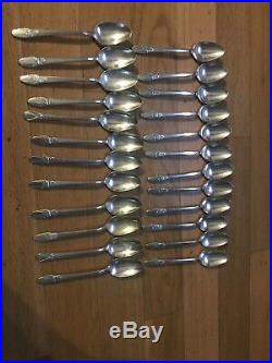 74 Piece Vintage 1847 Rogers Bros Silver Plate Flatware First Love Pre-owned