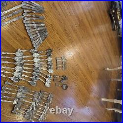 76 P. C. Flatware SILVERPLATE F. B Roger's Utensils Spoons Forks Ladle Antique