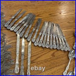 76 P. C. Flatware SILVERPLATE F. B Roger's Utensils Spoons Forks Ladle Antique