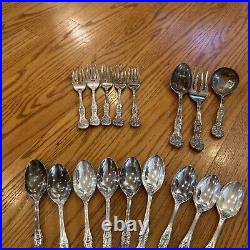 76 P. C. Flatware SILVERPLATE F. B Roger's Utensils Spoons Forks Ladle Antique