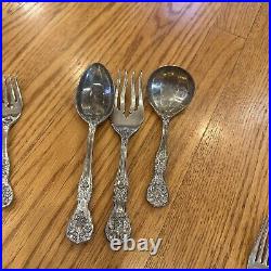 76 P. C. Flatware SILVERPLATE F. B Roger's Utensils Spoons Forks Ladle Antique